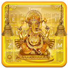 🙏Lord Golden Ganesha Keyboard Theme icône