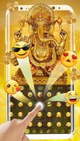 🙏Lord Golden Ganesha Keyboard Theme syot layar 2