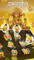 🙏Lord Golden Ganesha Keyboard Theme capture d'écran 3