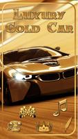 BMW Gold Luxus-Auto-Thema Plakat