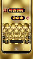 Gold Luxury Deluxe Theme Golden Keyboard постер