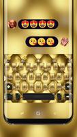 Gold Luxury Deluxe Theme Golden Keyboard โปสเตอร์