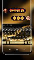 Classic Gold Luxury Silk Keyboard for Huawei ポスター