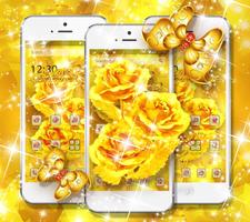 Golden Rose Butterfly Launcher screenshot 1