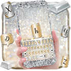 silver gold keyboard shining luxury diamond icon