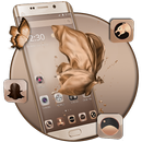 Gold Silk Butterfly Theme APK