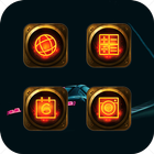 Golden Flame Metal Icon Pack For Yellow Fire simgesi