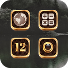 Golden Minimalist Office Style Icon Pack ícone