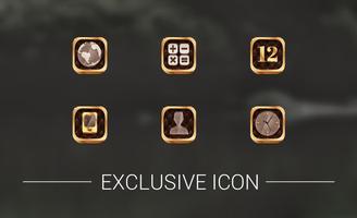 Golden Minimalist Office Style Icon Pack imagem de tela 2