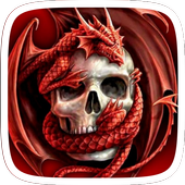 Golden Blood Skull Theme icon