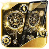 Golden Luxury Clock Launcher icône