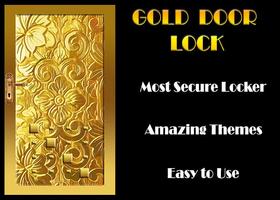 Gold Door Lock Screen Affiche