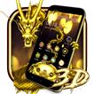 ”3D Gold Dragon Theme