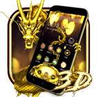 3D Gold Dragon Theme आइकन