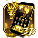 APK 3D Gold Dragon Theme