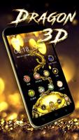 3D Gold Dragon Theme Ekran Görüntüsü 1