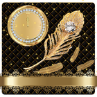 Golden feather diamond theme icon