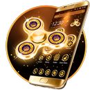 Motyw Golden Fidget Spinner aplikacja
