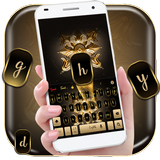 golden iris keyboard flower luxury icône