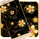 Golden flower luxury theme APK