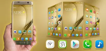 Gold Theme for Galaxy S8 Plus