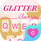 Thème de clavier Golden Glitter pour les filles icône
