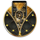 Luxury Gold Clock Zipper Theme APK