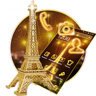 Golden Paris Eiffel Tower icon