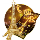 Golden Paris Eiffel Tower आइकन