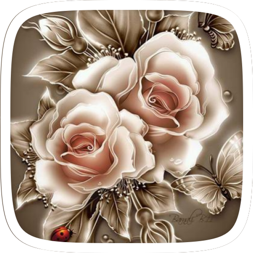 Golden Rose Flower Theme