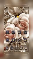 Golden Rose Flower Theme постер