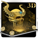 3D Imperial Golden Skull Theme APK