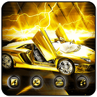 Golden Sports Car-icoon