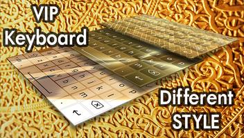 Golden Style 3D Keyboard Theme पोस्टर