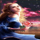 Sweet Girl And Rose LWP Zeichen