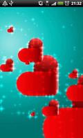 Red Hearts Live Wallpaper captura de pantalla 1