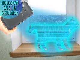 Cats 3D Hologram Simulator Affiche