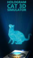 Cat 3D Hologram Simulator Affiche