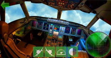Plane flight simulator 3D Affiche