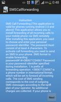 SMS Call Forwarding F capture d'écran 1