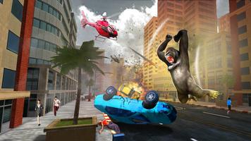 Gorilla Rampage City Smasher Games: City Attack 3D 포스터
