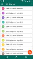 GATE 12 years Life Science Papers Plakat