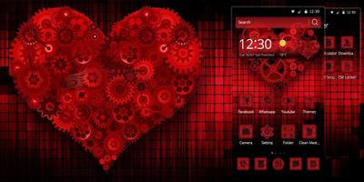 Dark Red Gear Theme ภาพหน้าจอ 3