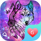 Tema Galaxy Magic Wolf Keyboard para niñas icono
