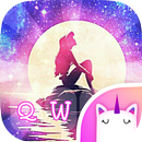 Galaxy Mermaid Emoji Chủ đề bà APK