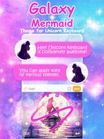Galaxy Mermaid Emoji clavier t Affiche