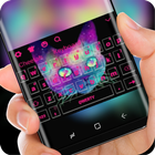 Galaxy Neon Cat Keyboard theme icon