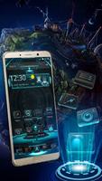 Galaxy Alien Tech Launcher Theme Affiche