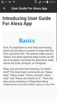 User guide for Alexa App capture d'écran 3