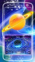 Beautiful Galaxy emoji Typany Keyboard Theme plakat